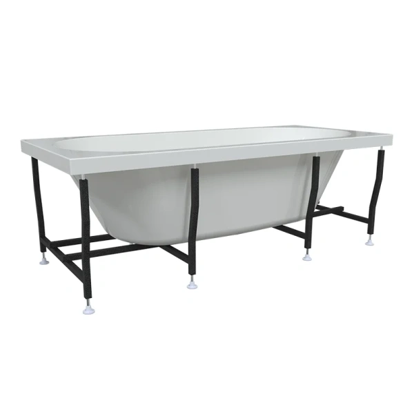 Гидромассажная ванна Радомир Вальс 1-79-2-0-0-194, 190 х 90 см, рама-подставка, фронтальная панель, слив-перелив, гидромассаж Стандарт хром пневмокнопка, массаж спины, белая, 190 см - фото 9