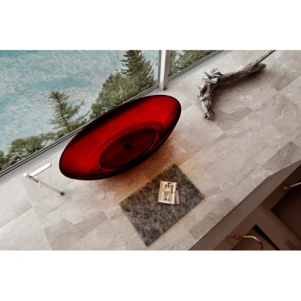 Ванна из полиэфирной смолы Abber Kristall 180x85 см красная, 180x85 см - фото 3