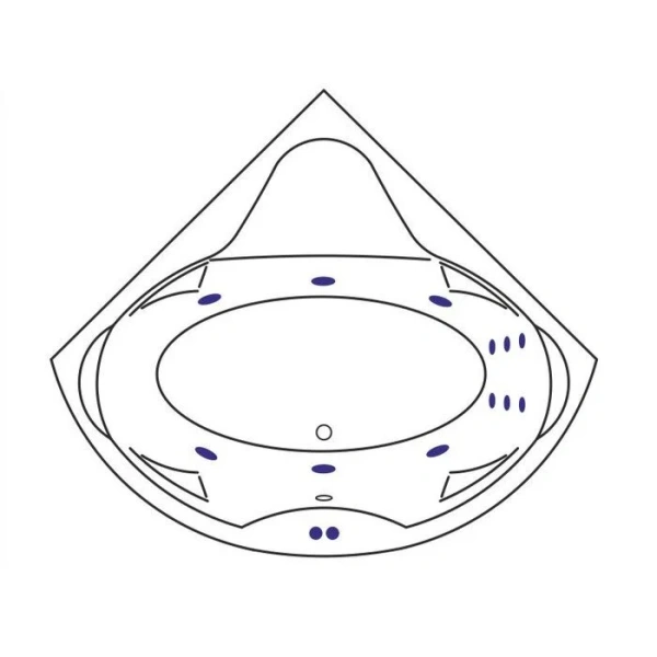 Ванна гидромассажная Excellent Konsul Line 150 x 150 см, белый/хром, WAEX.KON15.LINE.CR, белые - фото 7
