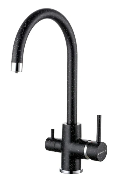 Смеситель для кухни Paulmark Essen черный - фото 1