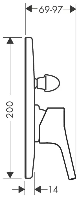 Смеситель для душа Hansgrohe Talis S 72407000 однорычажный, для душа - фото 2