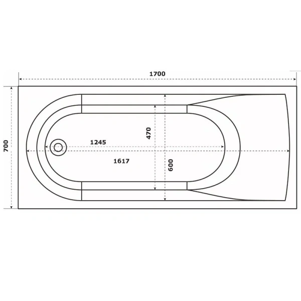 Ванна из литьевого мрамора BAS Афина 170х70 ВА00026 с ножками, цвет белый - фото 2
