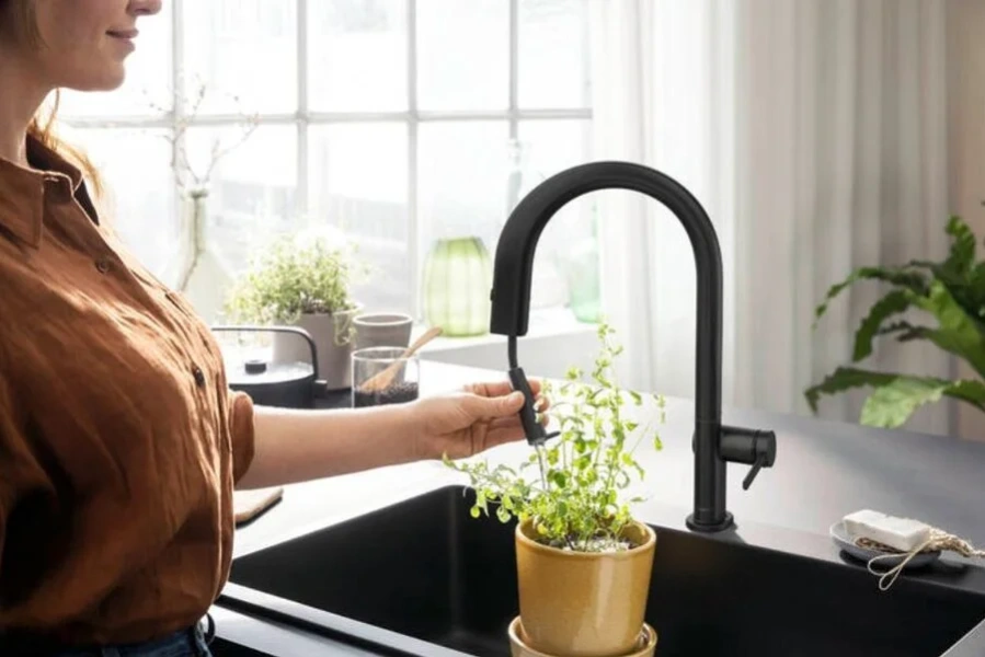 Смеситель для кухни Hansgrohe Aqittura черный матовый, однорычажные, двухрычажные - фото 8