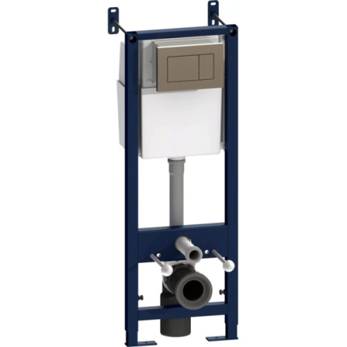 Унитаз с инсталляцией Am.Pm Spirit с клавишей глянцевый хром и сиденьем микролифт  - фото 2