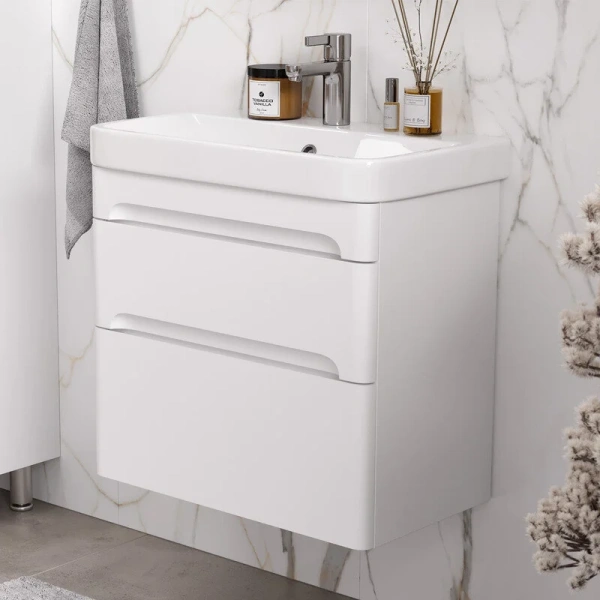 Раковина мебельная Ceramalux N 60 см встраиваемая, прямоугольной формы - фото 5