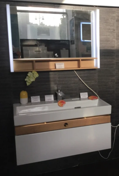 Тумба под раковину подвесная Jacob Delafon Terrace 100 см черный лак, моноблок - фото 5