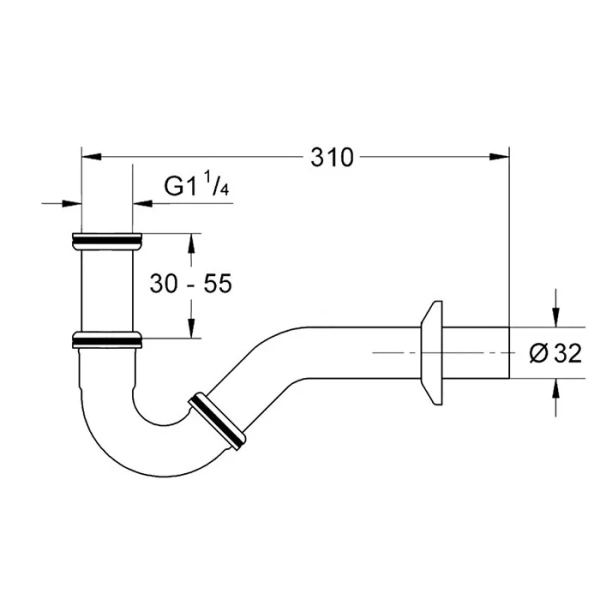 Сифон для биде Kerasan Retro 9133 латунь - фото 2