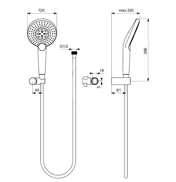 Душевой комплект Ideal Standard IdealRain Evo Jet Round XL3 - фото 2