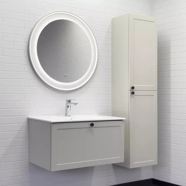 Шкаф-пенал подвесной Comforty Ереван 40 см серый шёлк - фото 3