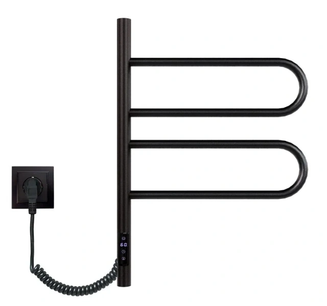 Полотенцесушитель электрический Vincea 44х60 см черный - фото 1