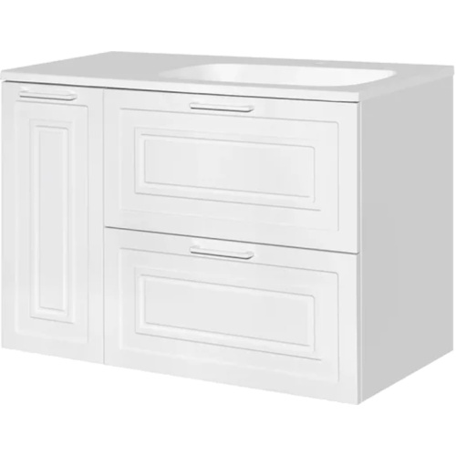 Тумба под раковину Style Line Альба 90 см правая, белая, 90 см - фото 6