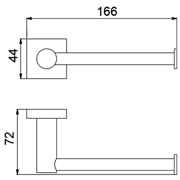 Бумагодержатель черный Timo Selene 12035/03 - фото 2