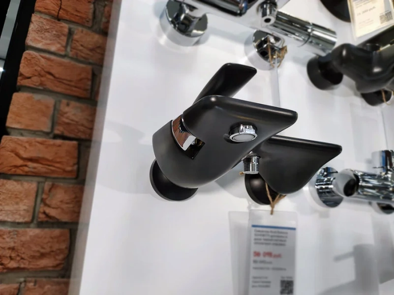 Смеситель для ванны Kludi Balance черный матовый/хром, черные, комбинированные - фото 4