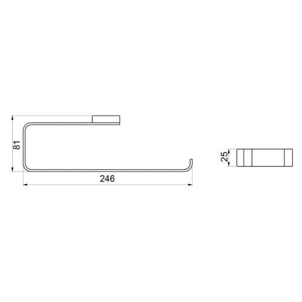 Полотенцедержатель Timo Selene хром - фото 2