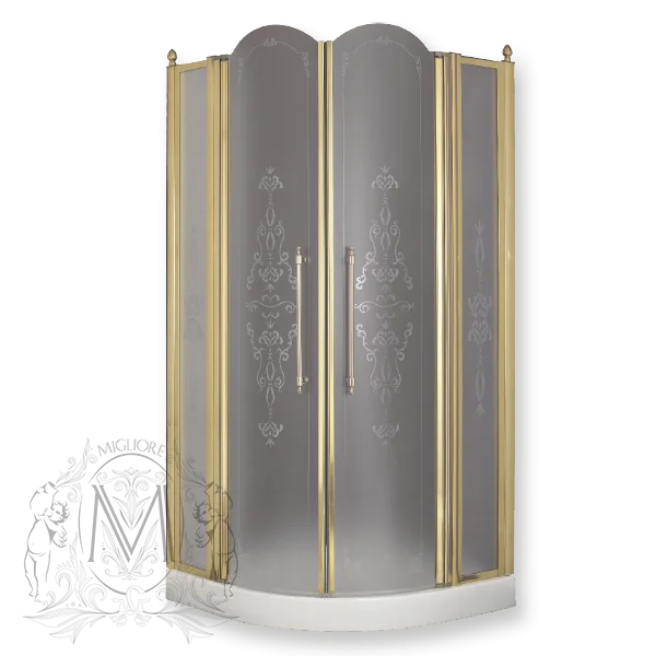 Душевой уголок Migliore Diadema 90х90 см стекло прозрачное декорированное - фото 3