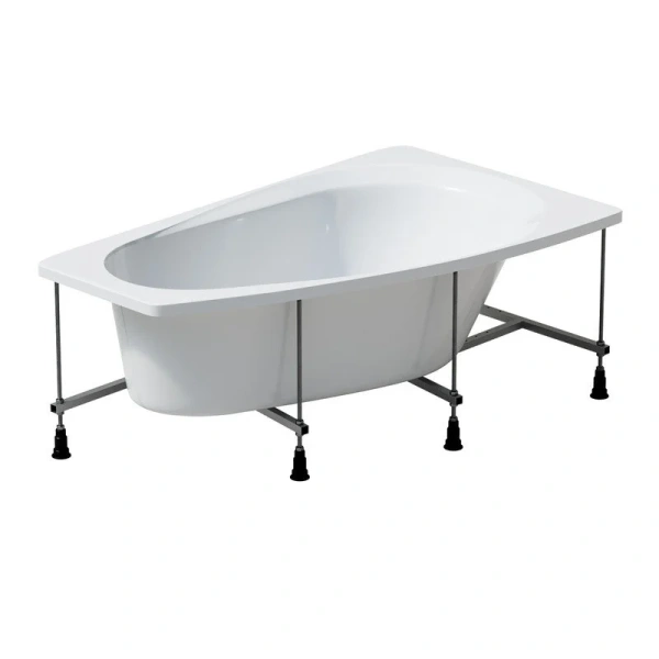 Ванна акриловая Corpa Nera Milano, CN05053WHR/CN05054WHL, 150 х 90 см, правая/левая, цвет белый, угловые, приставные, встраиваемые - фото 6