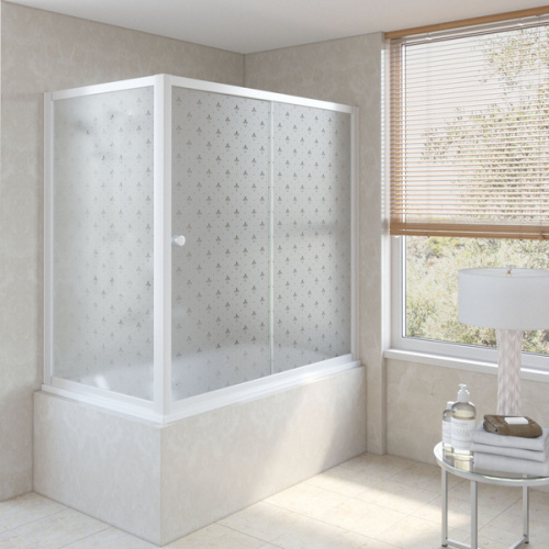 Душевая шторка на ванную стекло флёр-де-лис Vegas-glass ZV+ZVF 170х85 R05 L - фото 41