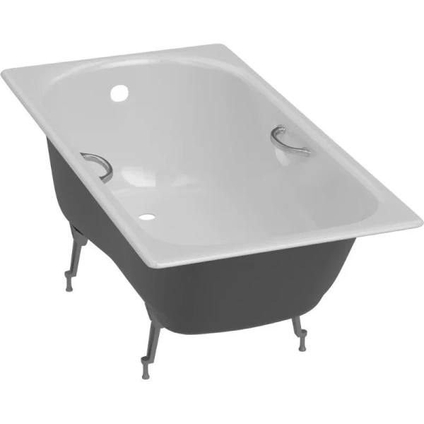 Чугунная ванна Diwo Ярославль, 170 x 75 см, с ножками, с ручками, цвет белый, DY0015/D0017/D0018, прямоугольные - фото 5