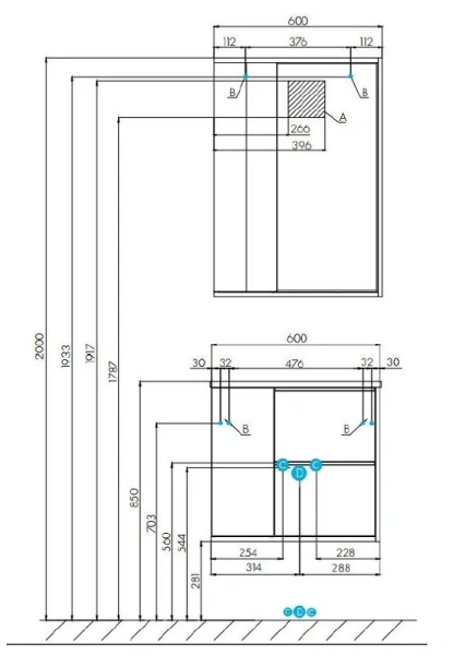 Зеркальный шкаф с подсветкой Акватон Бостон 60 см дуб эврика, по запросу - фото 2