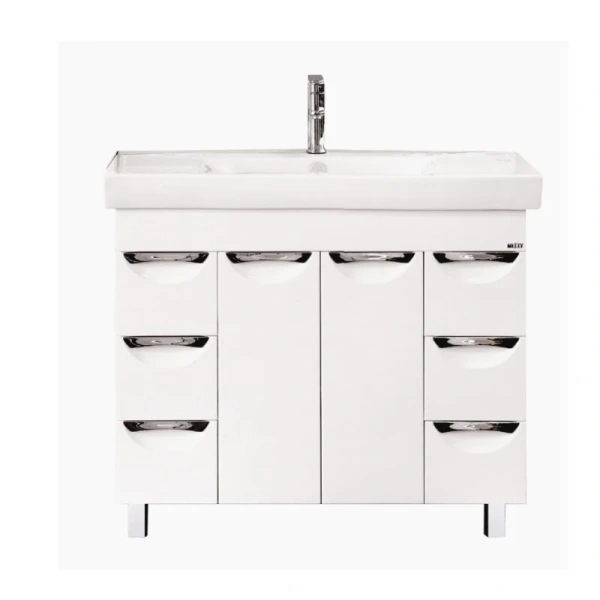 Тумба под раковину напольная Misty София 100 см с 6 ящиками - фото 1