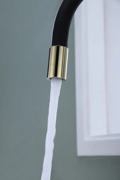 Смеситель для кухни Paulmark Salix золото/черный, однорычажные, двухрычажные - фото 8