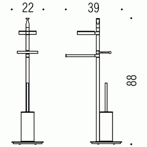 Стойка для ванной Colombo Planets хром - фото 3