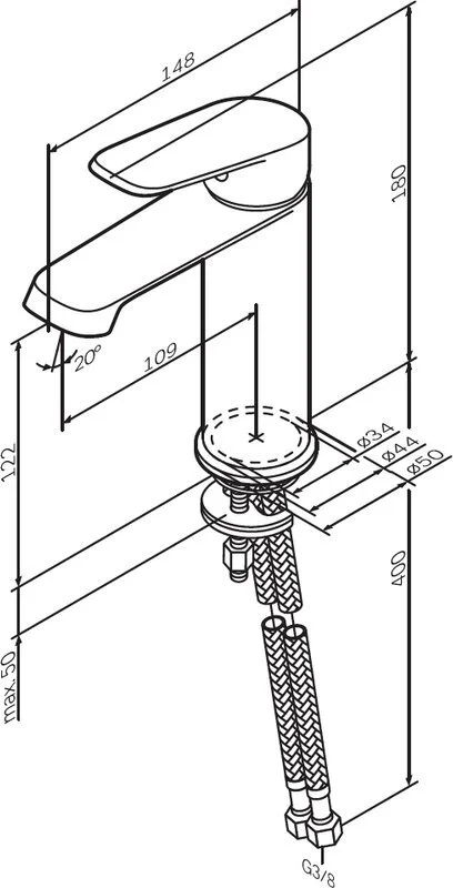 Смеситель для раковины Am.Pm Func F8F021 латунь - фото 2