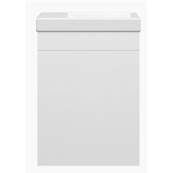 Тумба с раковиной подвесная Misty Лира 40 см с открытыми полками - фото 1