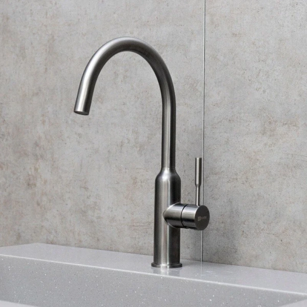Смеситель для кухни Lemark Expert графит - фото 4