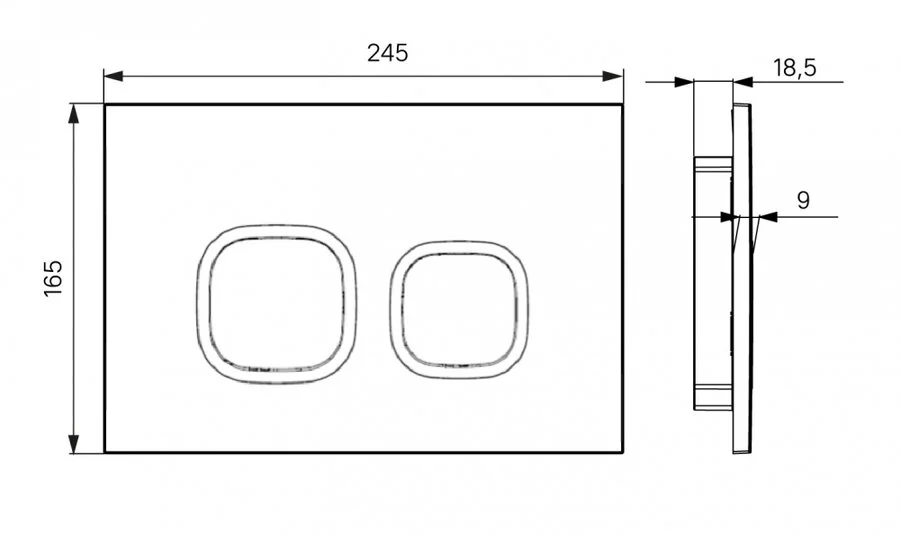 Клавиша смыва IDDIS Unifix хром, нет в наличии - фото 2