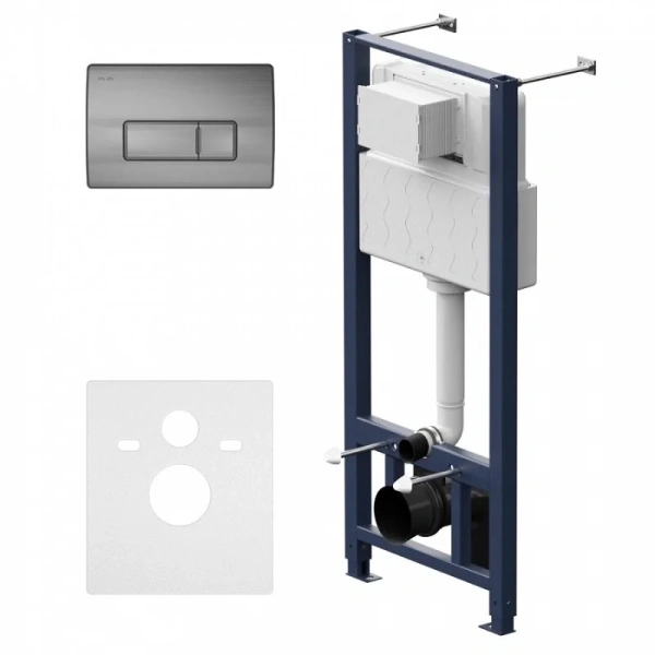 Инсталляция для унитаза Am.Pm Pro с клавишей никель матовый - фото 1