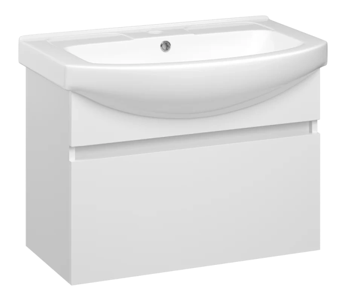 Тумба под раковину подвесная Misty Монро 75 см белая - фото 3