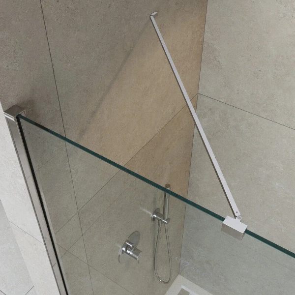 Душевая перегородка Cezares Liberta 125 см профиль хром, недорогие, стеклянные - фото 6