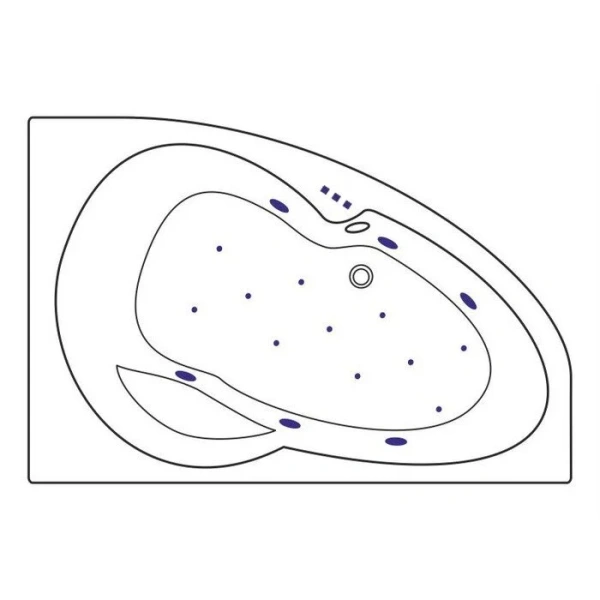 Ванна гидромассажная Excellent Newa Relax 160 x 95 см, правая, белый/хром, WAEX.NEP16.RELAX.CR, 160 см - фото 8