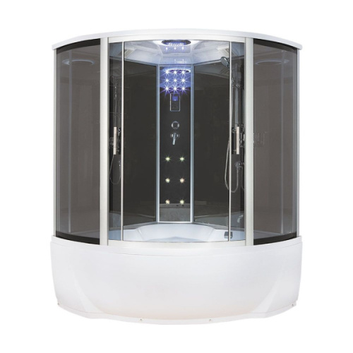 Душевой бокс, задние стенки зеркальные, стекло тонированное, Erlit Comfort ER 4335T-C2 - фото 1