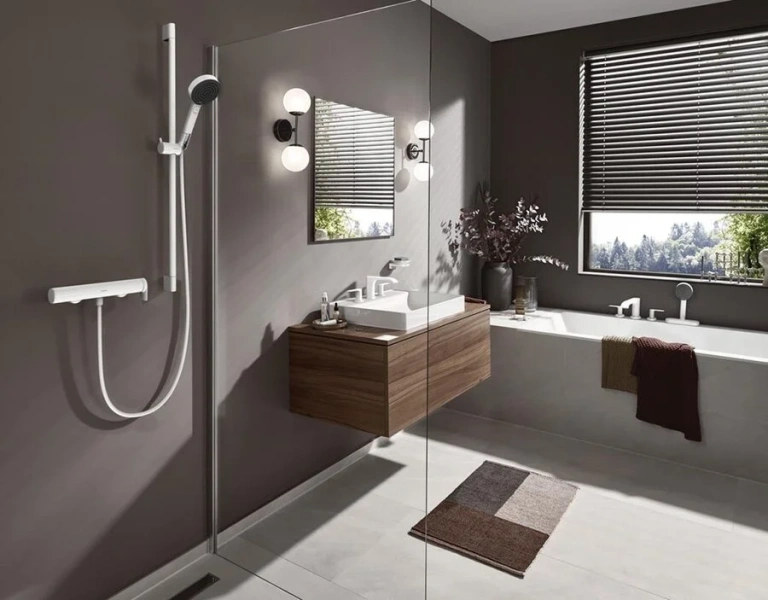Душевой комплект Hansgrohe Pulsify белый матовый, современные, hi-tech - фото 4