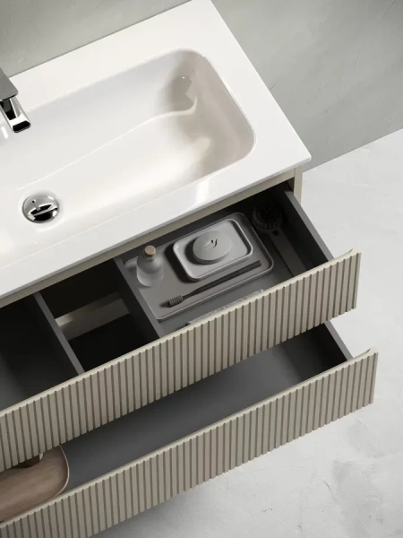 Тумба под раковину подвесная Sancos Snob T 60 см beige soft, бежевая - фото 7