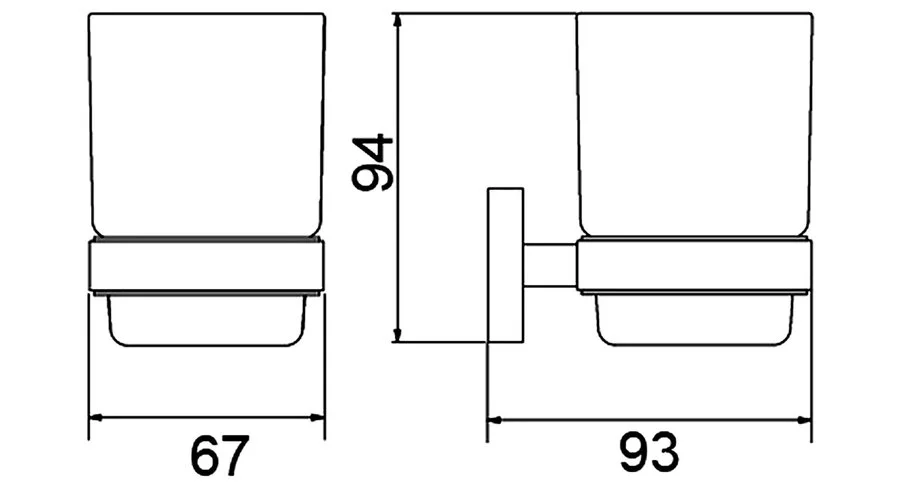 Стакан для ванной черный Timo Selene 12033/03 - фото 2