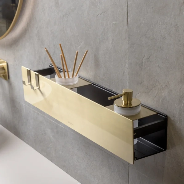 Стакан для ванной Boheme Space золото матовое - фото 2