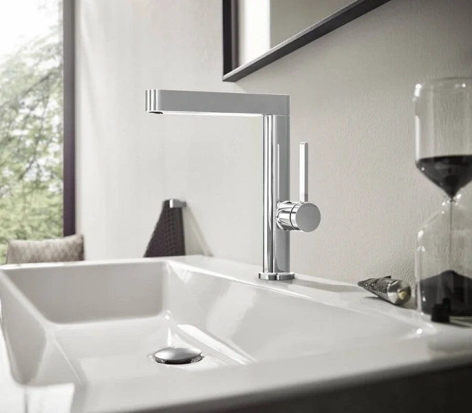 Смеситель для раковины Hansgrohe Finoris 76063 с выдвижным изливом, на раковину - фото 6