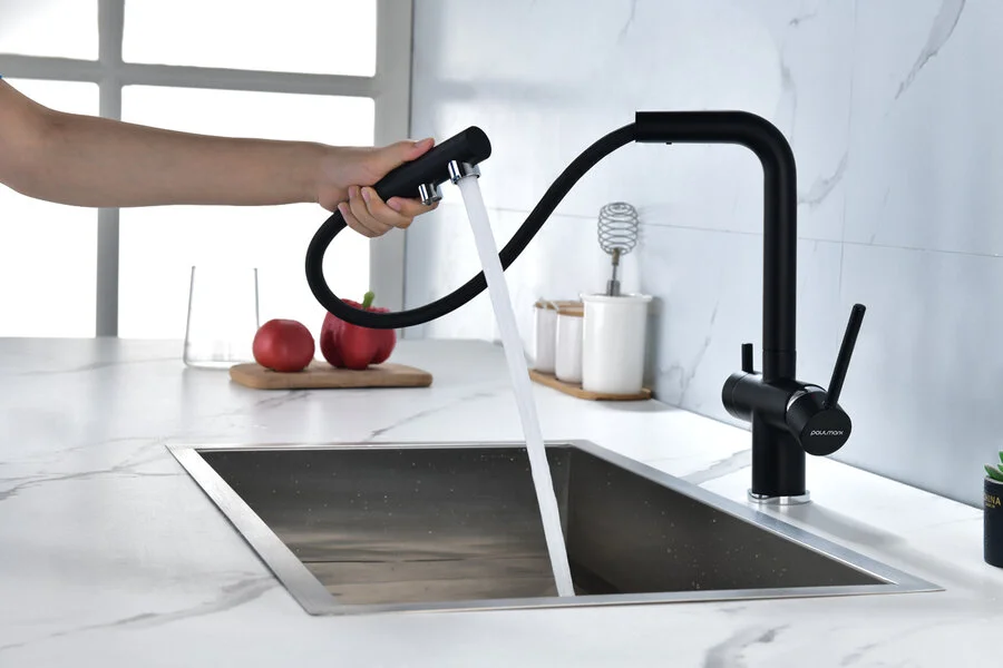 Смеситель для питьевой воды Paulmark Serpentine антрацит, с 1 монтажным отверстием - фото 9