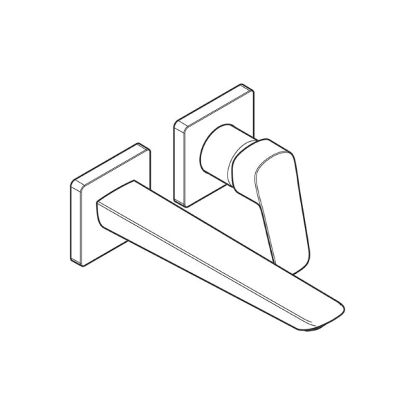 Смеситель для раковины Hansgrohe Logis настенный - фото 3