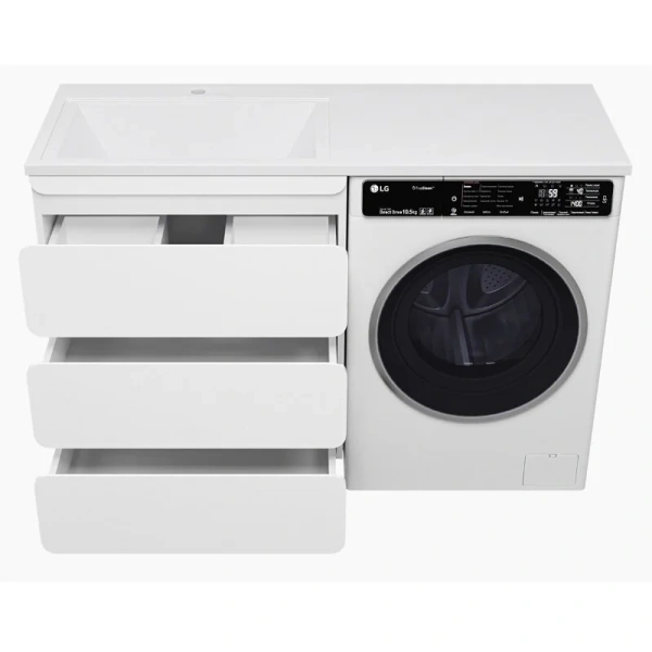 Тумба с раковиной напольная Misty Чегет 130 см с ящиками, напольная, пристенная - фото 4