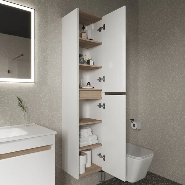 Шкаф-пенал подвесной Sancos Smart 35 см белый, 35 см - фото 3