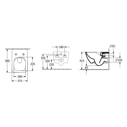 Унитаз подвесной Villeroy & Boch Venticello с покрытием CeramicPlus - фото 4