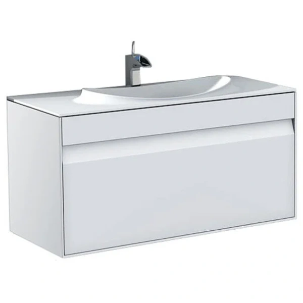 Тумба с раковиной подвесная Roca Laks ZRU9302797 100 см с выдвижными ящиками - фото 1