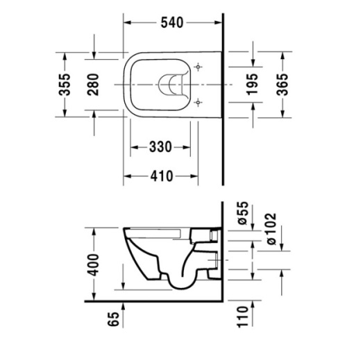 Унитаз подвесной Duravit Happy D.2 безободковый - фото 3