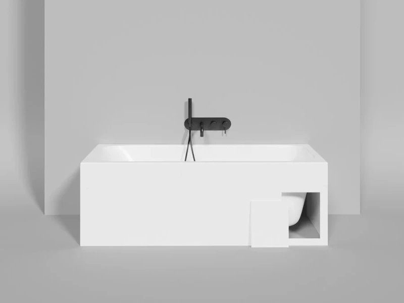 Ванна из искусственного камня Salini Orlando Kit 160x70 см S-Sense белая глянцевая, белые - фото 8