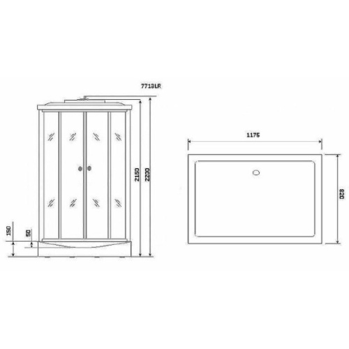 Душевая кабина Niagara Luxe 7713W 117х82 см прямоугольная - фото 4