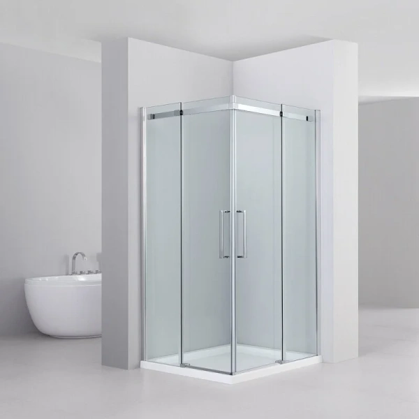 Душевой уголок Black&White Stellar Wind 100x100 см профиль хром стекло прозрачное - фото 1